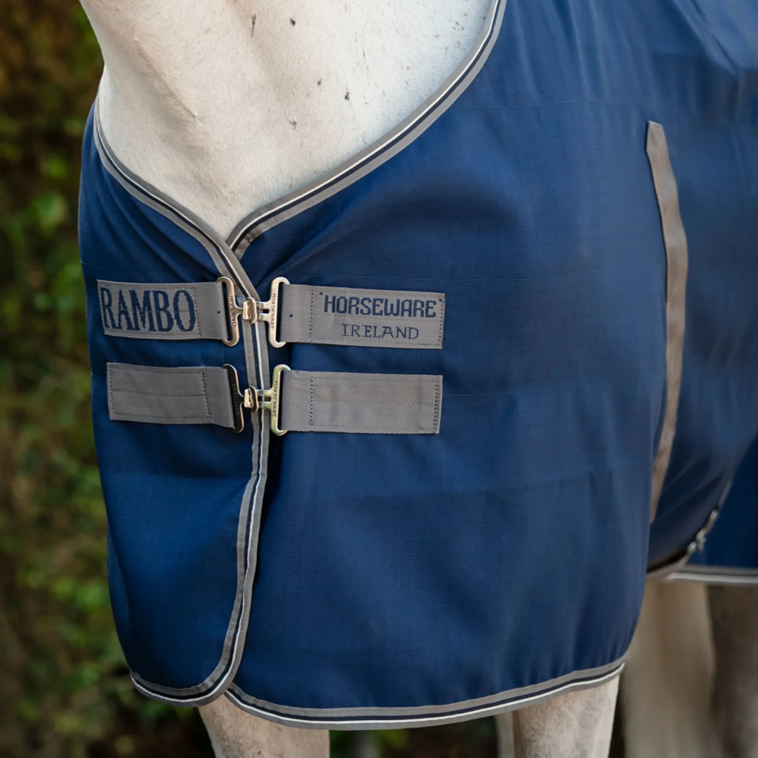 Horseware Ireland Rambo Stable Sheet #colour_navy-thunderstorm-grey-silver