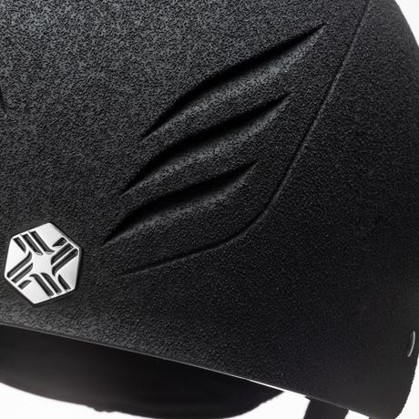 Charles Owen EQx Phoenix with MIPS Jockey Skull Helmet #colour_black-silver