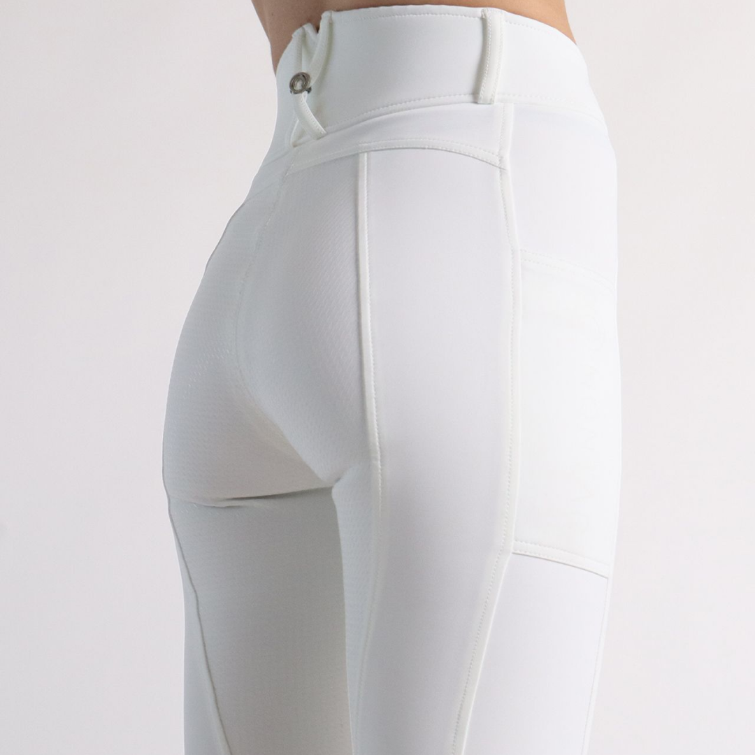 Montar MoMeadow Mesh Summer Full Grip Riding Tights #colour_white