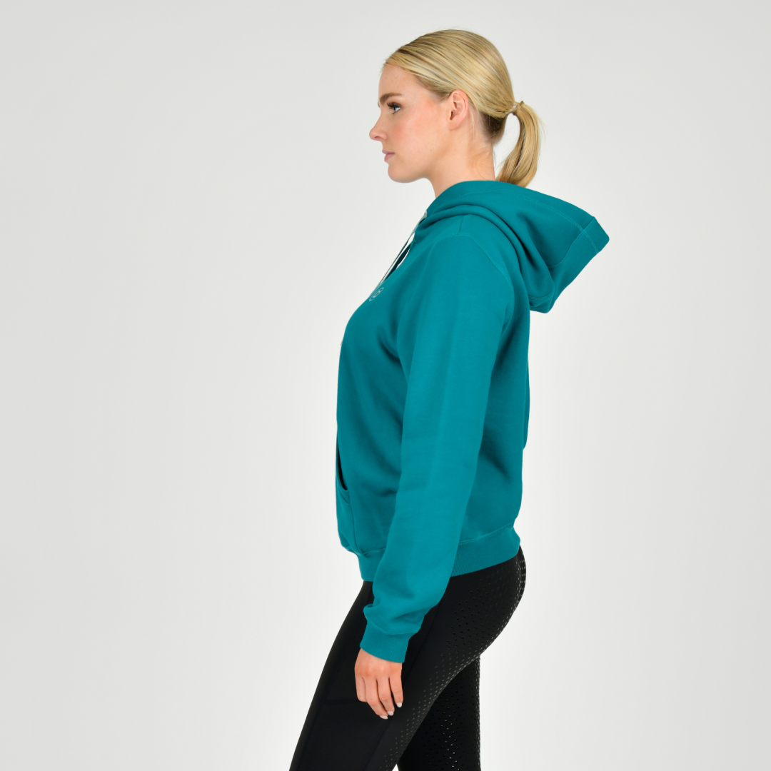 Dublin Ladies Camile Contrast Tie Hoodie #colour_deep-lake