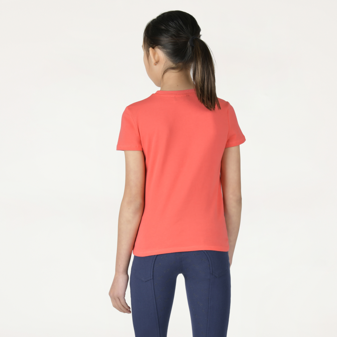 Dublin Childs Tilly Tee #colour_coral-rainbow-horse