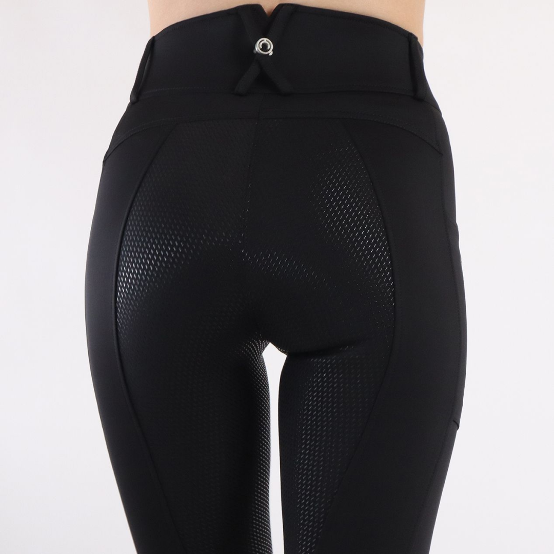 Montar MoMeadow Mesh Summer Full Grip Riding Tights #colour_black