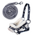 HKM Hobby Horsing Head Collar and Lead Rope #colour_navy-blue-stars
