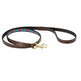 Weatherbeeta Polo Leather Dog Lead #colour_beaufort-brown-emerald-pink-blue
