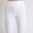 Montar MoKelsey Rose Gold Crystals Full Grip Riding Tights #colour_white