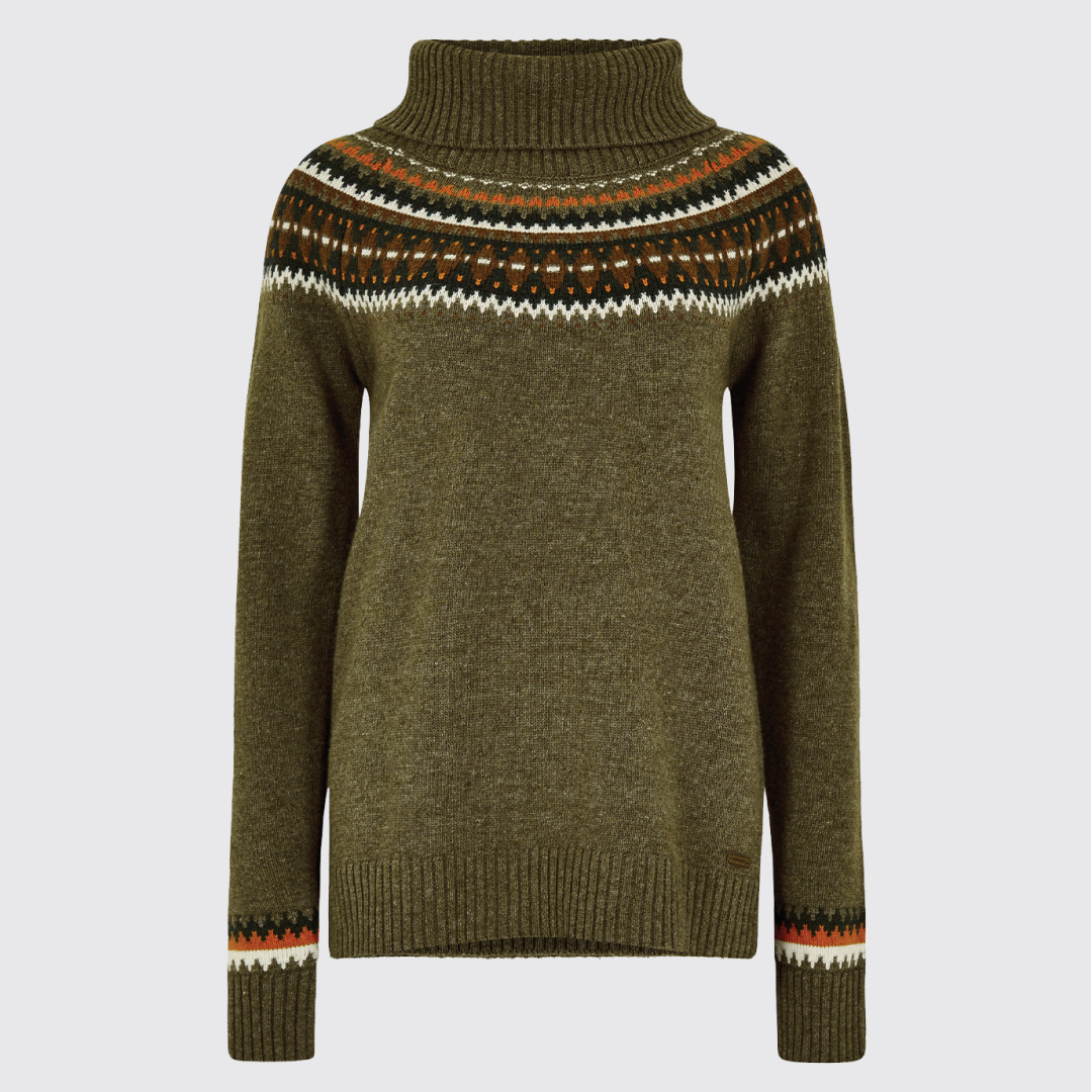 Dubarry Womens Riverdale Knitted Sweater #colour_dusky-green