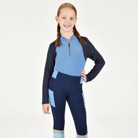 Dublin Childs Everyday Riding Tights #colour_naval-academy-coastal-blue
