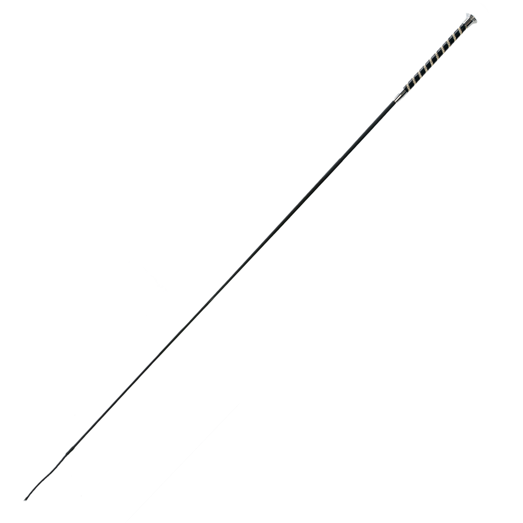 GS Equestrian Sparkle Dressage Whip #colour_black-silver