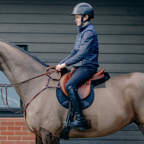 KM Elite Teddy Soft Half Lined GP Numnah #colour_black-black