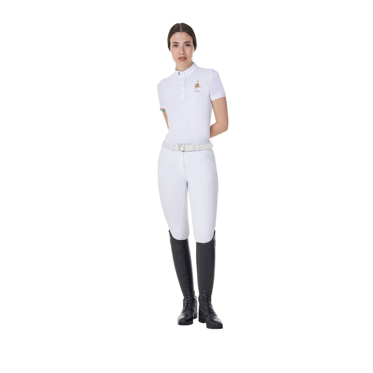 Equestro Women's Slim Fit Competition Polo Shirt Equestro X Fise