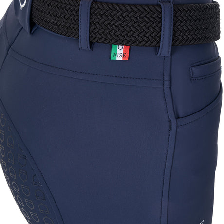 Equestro Women's Full Grip Breeches Equestro X Fise #colour_blue