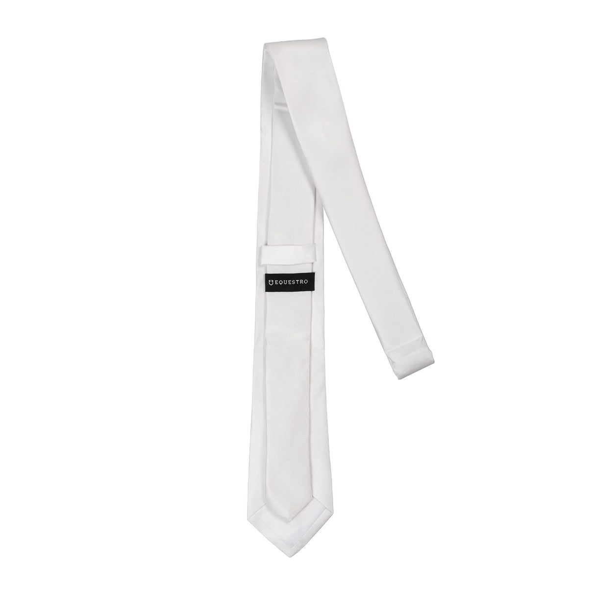 Equestro Competition Tie With Embroidered Logo Equestro X Fise #colour_white