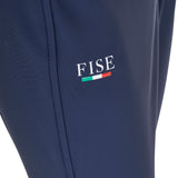 Equestro Kids' Unisex Knee Grip Breeches Equestro X Fise #colour_blue