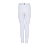 Equestro Kids' Unisex Knee Grip Breeches Equestro X Fise #colour_white