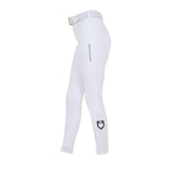 Equestro Kids' Unisex Knee Grip Breeches Equestro X Fise #colour_white