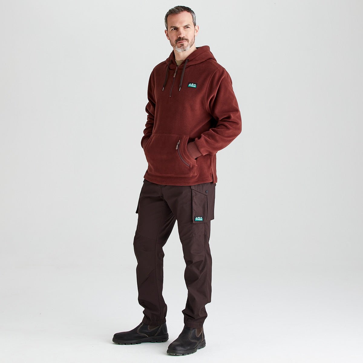 Men's Ballistic Fleece Hoodie - Oxblood