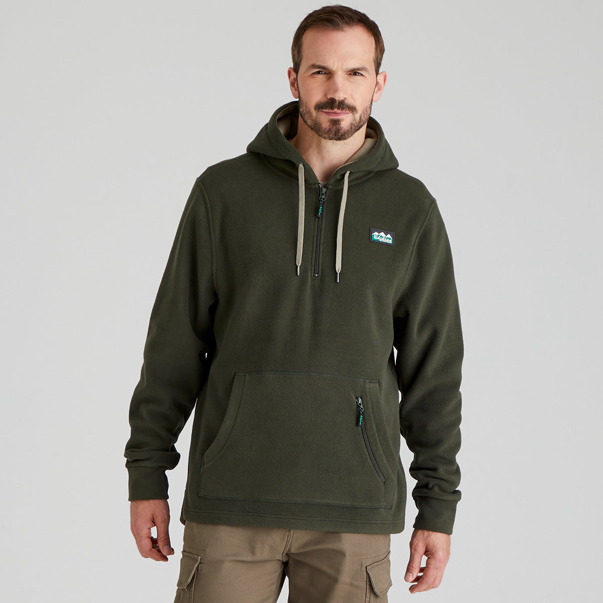 Ridgeline Ballistic Long Sleeved Fleece Hoodie - New #colour_deep-forest