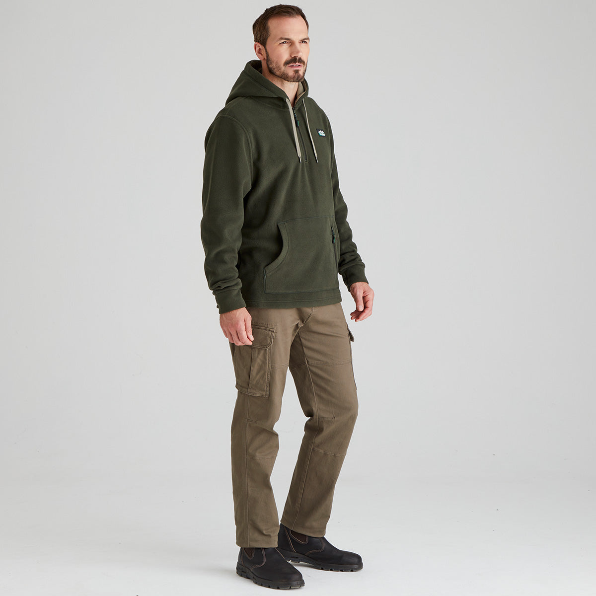Ridgeline Ballistic Long Sleeved Fleece Hoodie - New #colour_deep-forest