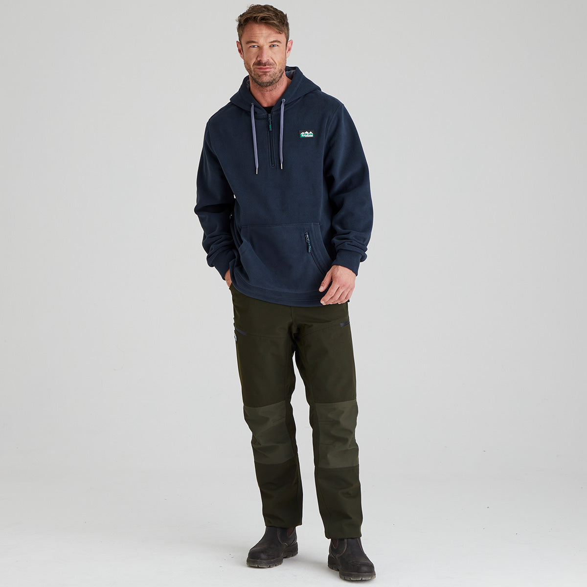 Ridgeline Ballistic Long Sleeved Fleece Hoodie - New #colour_navy