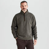 Men's Brancaster 1/4 Zip Top - Moss