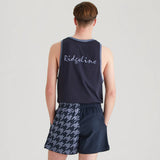 Ridgeline Unisex Backslider Shorts #colour_navy-print