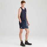 Ridgeline Unisex Backslider Shorts #colour_navy-print