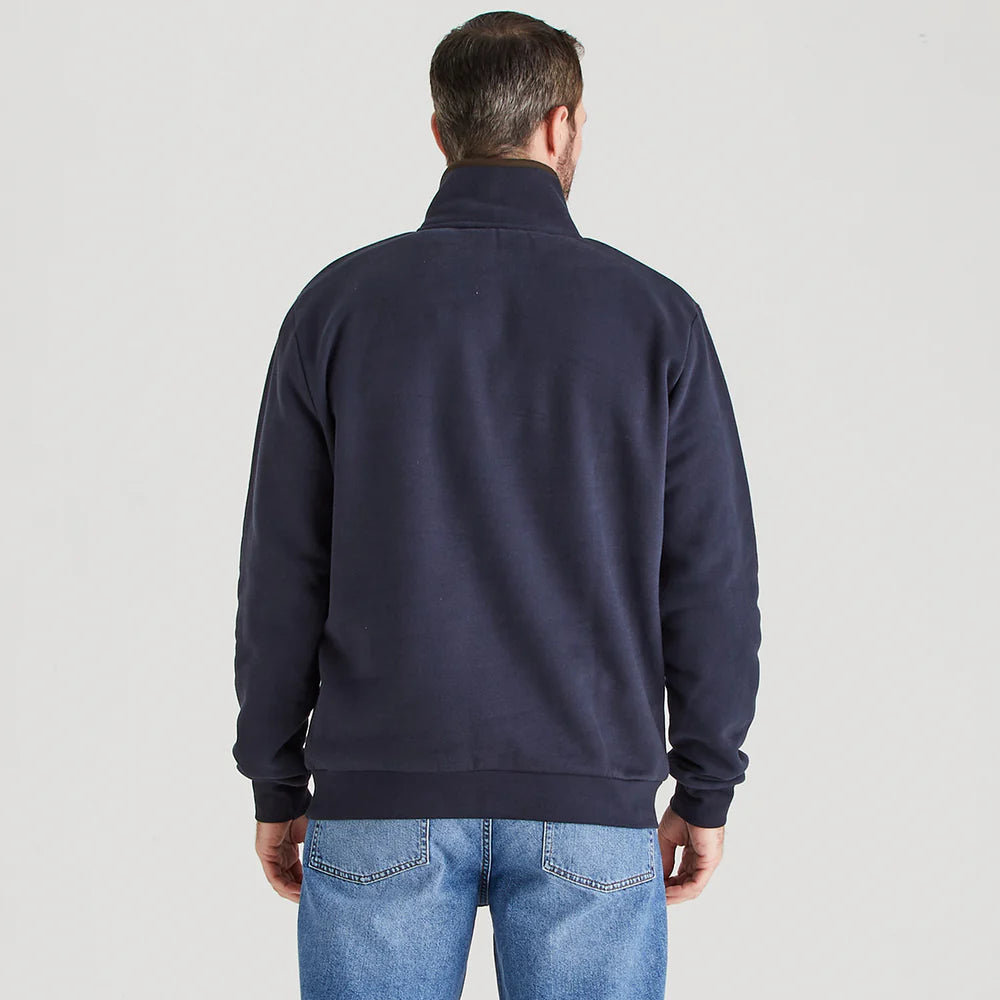 Ridgeline Mens Brancaster 1/4 Zip Top #colour_navy