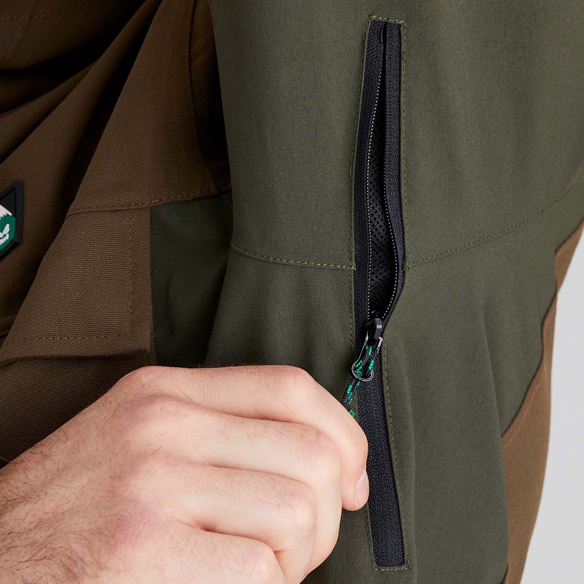 Ridgeline Mens Cambrian Smock #colour_bark-deep-forest