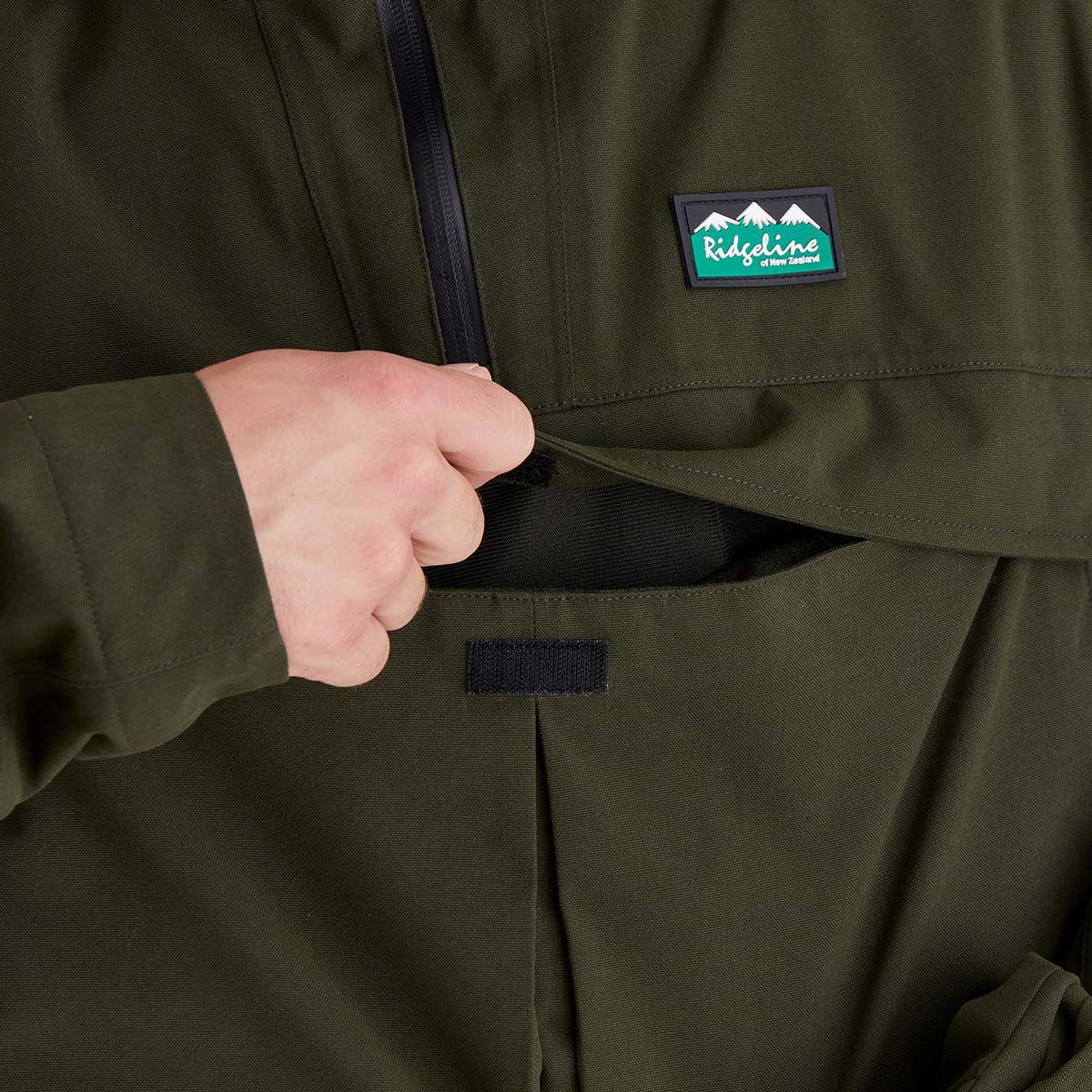 Ridgeline Mens Cambrian Smock #colour_deep-forest