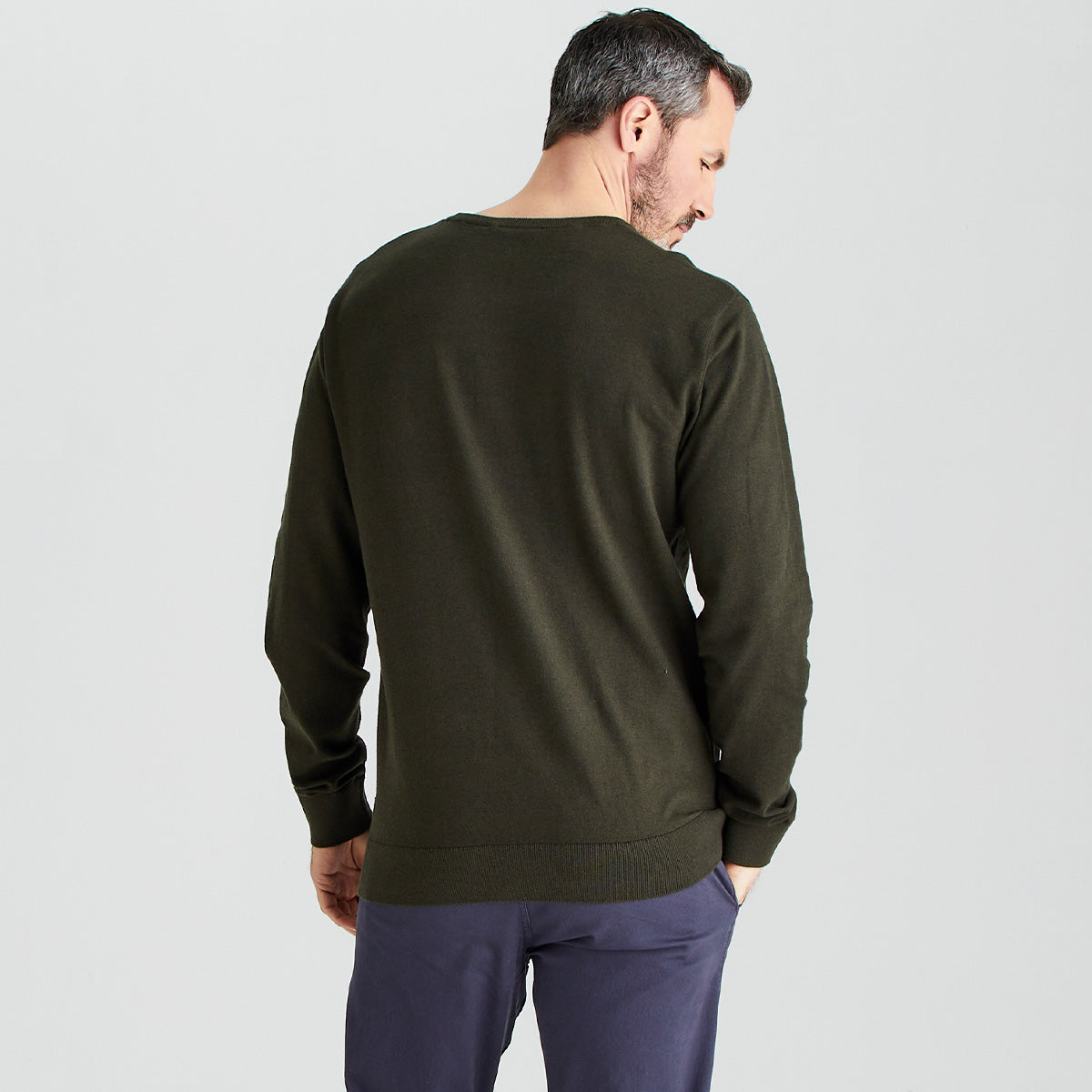 Men's Hartland Crew Knit - Deep Forest