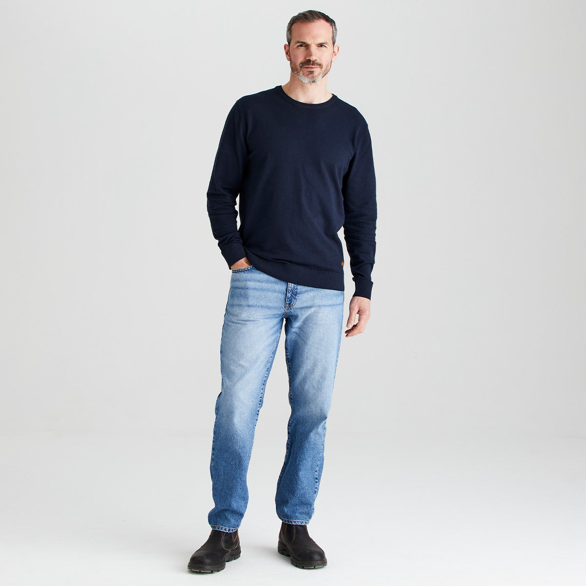 Men's Hartland Crew Knit - Navy