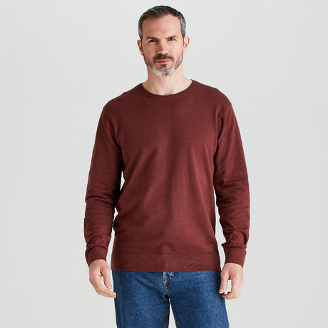 Men's Hartland Crew Knit - Oxblood