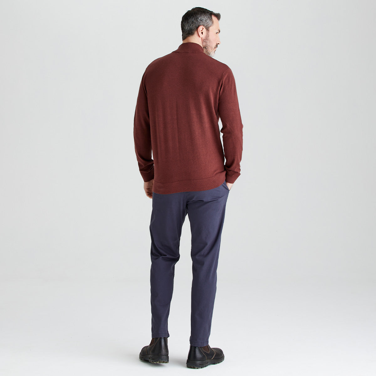 Men's Hartland 1/4 Zip Knit - Oxblood