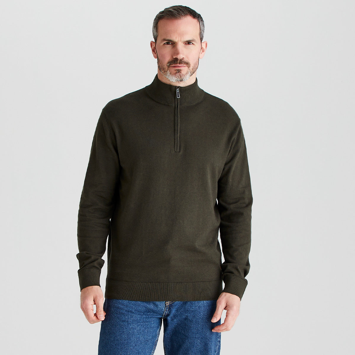 Men's Hartland 1/4 Zip Knit - Deep Forest