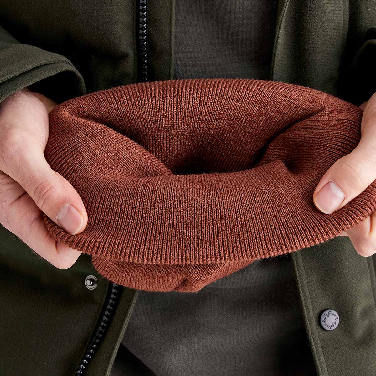 Heritage Fine Knit Beanie - Nutmeg
