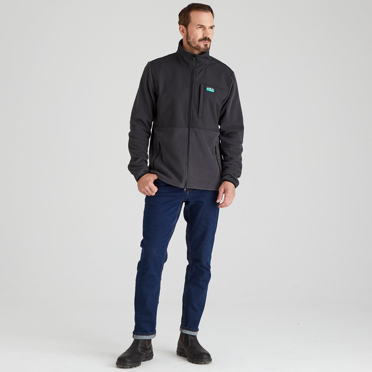 Ridgeline Mens Hybrid Jacket #colour_shale