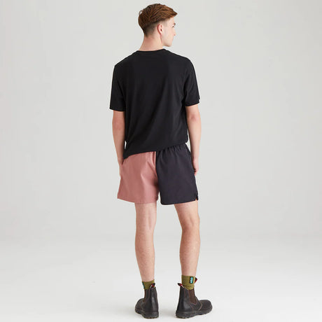 Ridgeline Hose Down Shorts #colour_black-dusky-pink