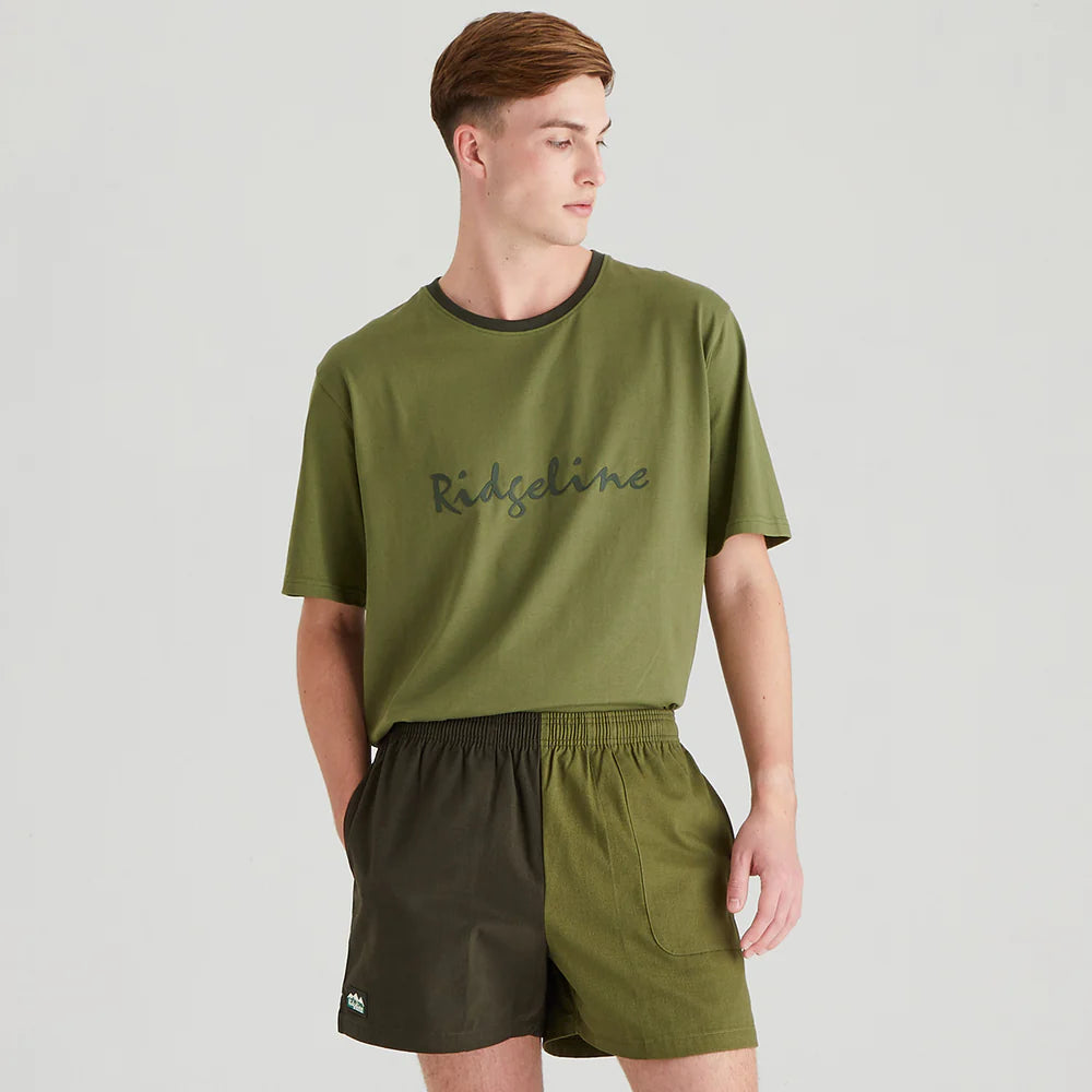Ridgeline Hose Down Shorts #colour_deep-forest-fern-green