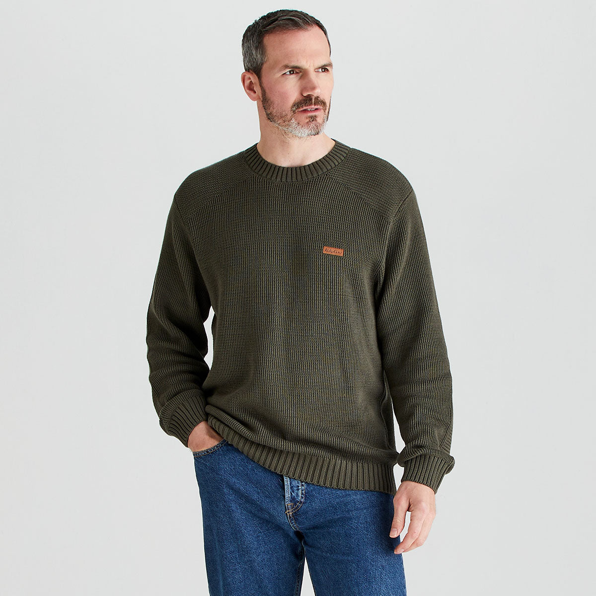 Men's Journeyman Knit Jumper - Moss