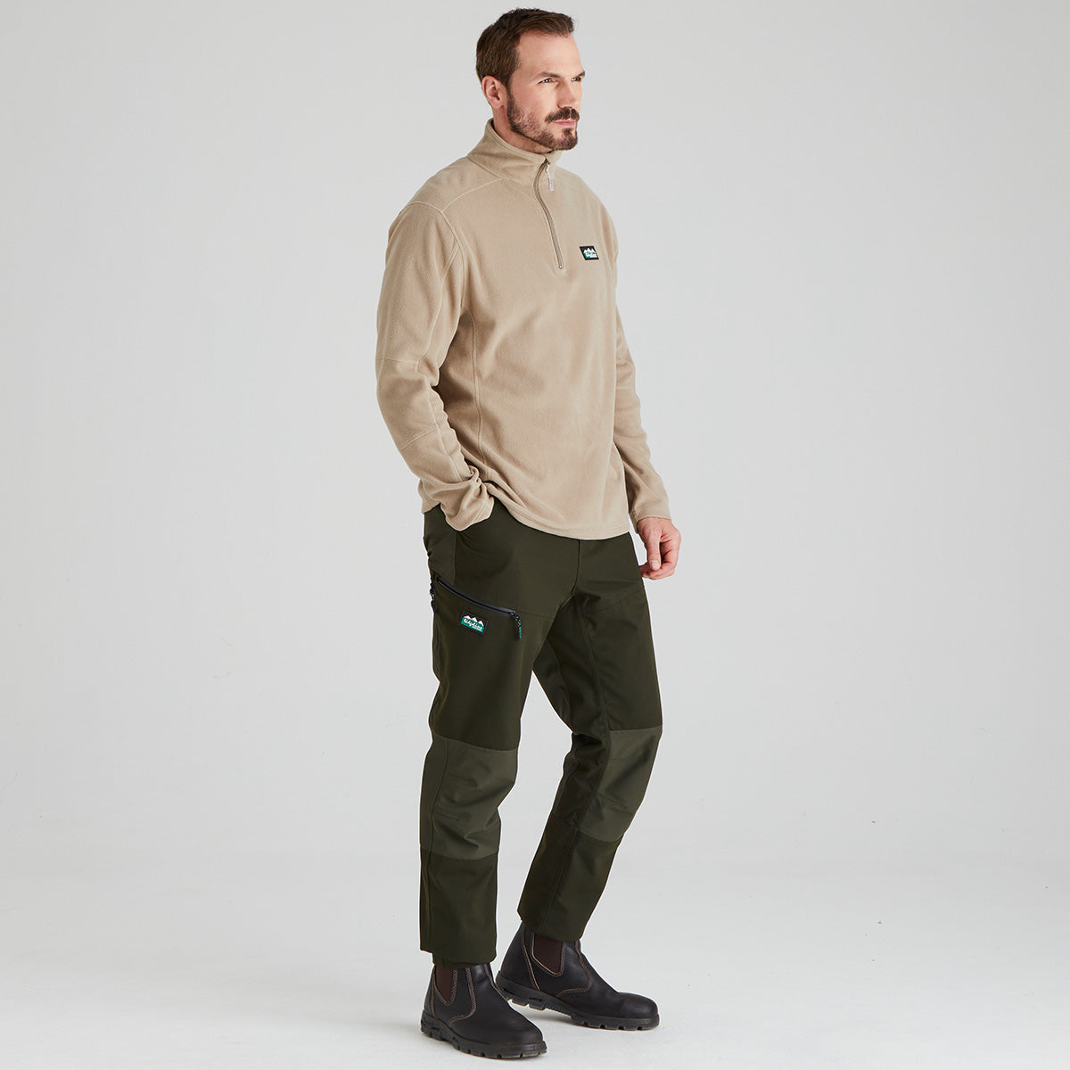 Ridgeline Mens Narvik Fleece - New #colour_roasted-cashew