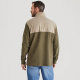 Ridgeline Mens Salthouse Zip Top #colour_ivy-green-multi