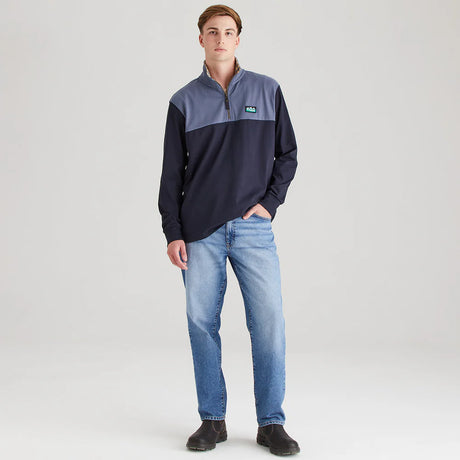 Ridgeline Mens Salthouse Zip Top #colour_navy-multi