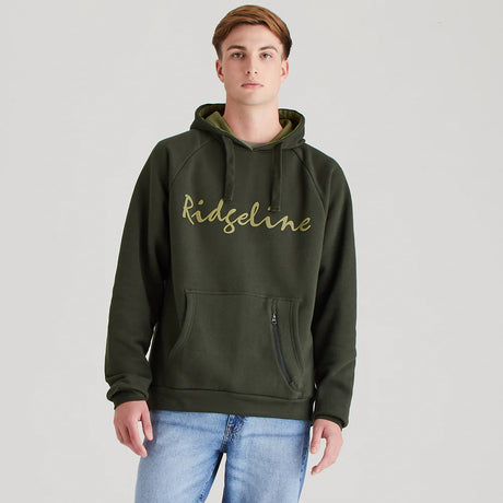 Ridgeline Mens Signature Hoodie #colour_deep-forest