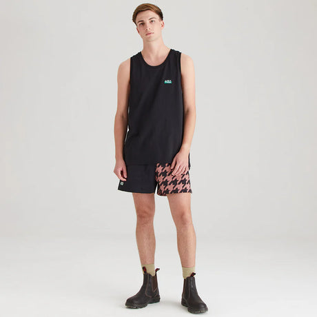 Ridgeline Mens Signature Singlet #colour_black