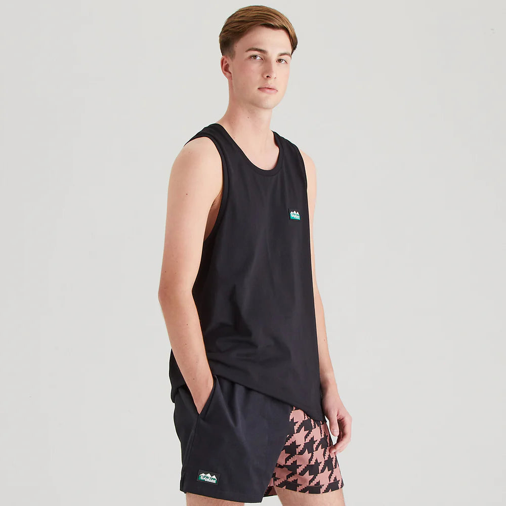 Ridgeline Mens Signature Singlet #colour_black
