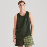 Ridgeline Mens Signature Singlet #colour_deep-forest