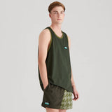 Ridgeline Mens Signature Singlet #colour_deep-forest