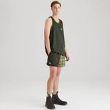 Ridgeline Mens Signature Singlet #colour_deep-forest