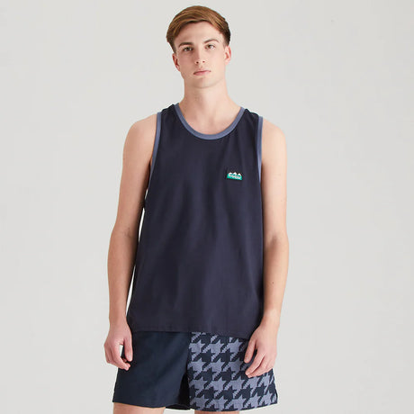 Ridgeline Mens Signature Singlet #colour_navy