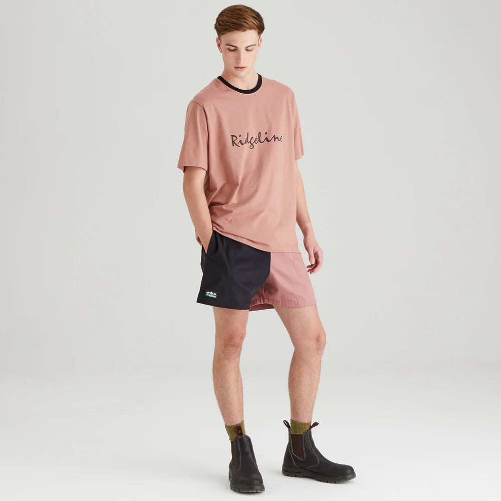 Ridgeline Mens Signature T Shirt #colour_dusky-pink